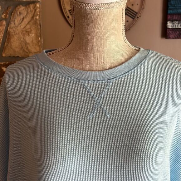 Juniors' SO Cropped Thermal Top Size XL Light Blue - Picture 2 of 13
